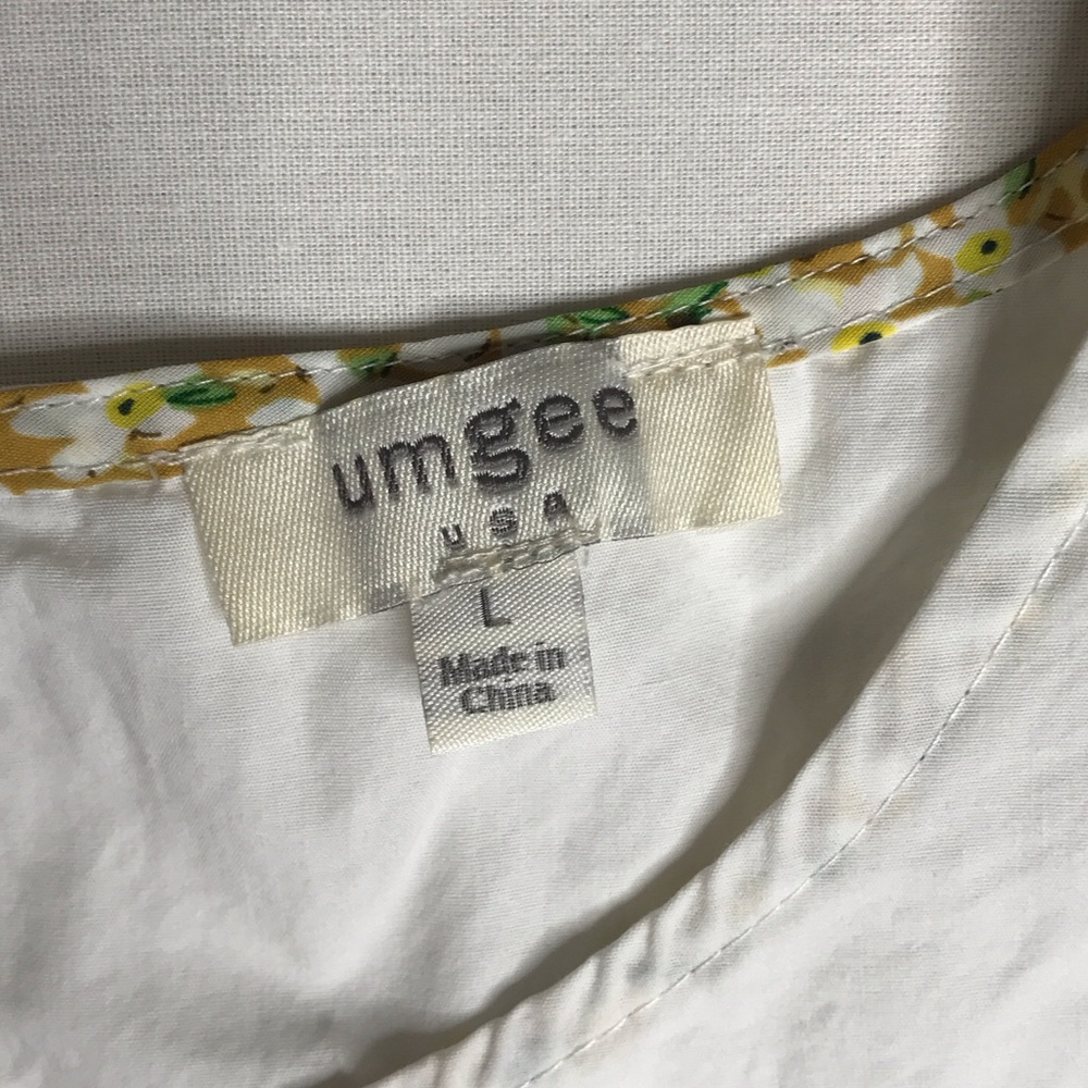 Umgee White Ruffled Women’s Dress Large - Picture 2 of 5